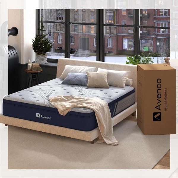 Avenco Federkernmatratzen, Memory Foam, Grau 180x200 cm H3 Bild 2