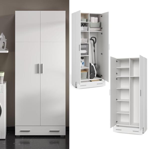 Aktenregal Ingo Weiß 80 x 182.4 cm mit Schublade Vicco Bild 4