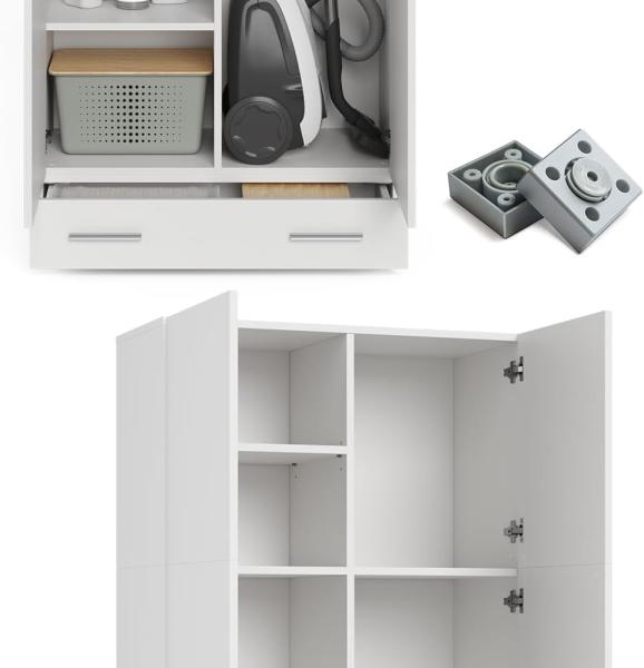 Aktenregal Ingo Weiß 80 x 182.4 cm mit Schublade Vicco Bild 6