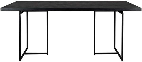 Esstisch CLASS BLACK mit Fischgrät Platte 220 x 90 cm von DutchBone