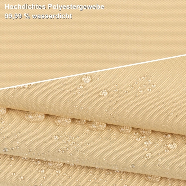 AXT SHADE Sonnensegel Wasserdicht Dreieck Rechtwinklig 3 x 3 x 4,25 m Wetterschutz Sonnenschutz PES Polyester mit UV Schutz für Terrasse Balkon Garten-Sand(Wir Machen Sondergrößen) Bild 3