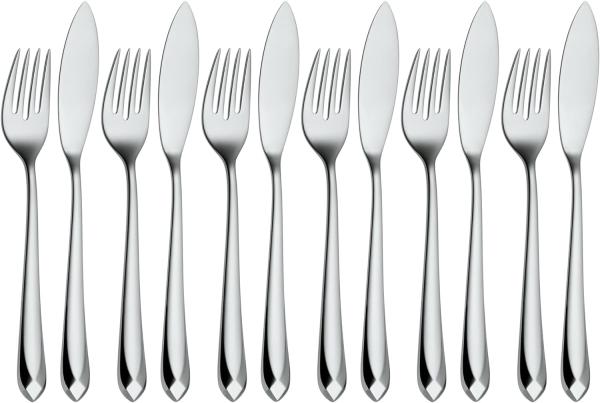 WMF Jette Fischbesteck-Set, 12-teilig, Cromargan protect® 3201112842