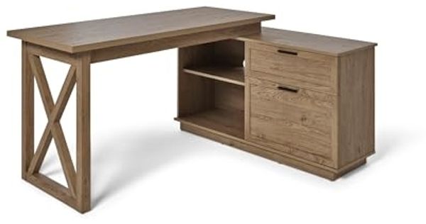 Jahnke Eckschreibtisch Chalet D 155 E Montana Eiche