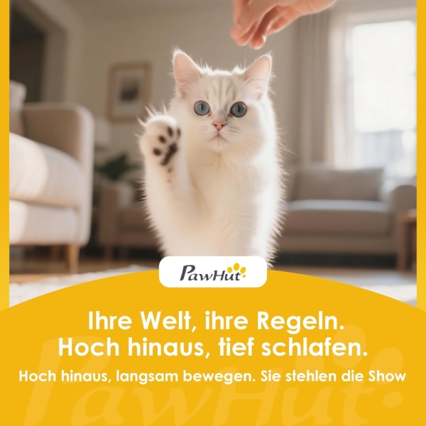 PawHut Kratzbaum Plüsch, für Katzen unter 5 kg, 2-stöckiges Haus, Sisalpfosten, Grau Bild 9