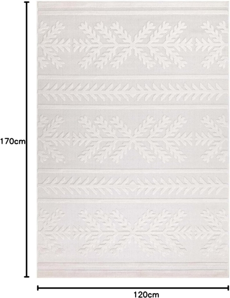 Carpet City Teppich In-& Outdoorteppich Santorini 411, 3D-Effekt, Boho-Optik, rechteckig, Höhe: 5 mm, Wetterfest & UV-beständig für Terrasse, Balkon, Küche, Flur Bild 2