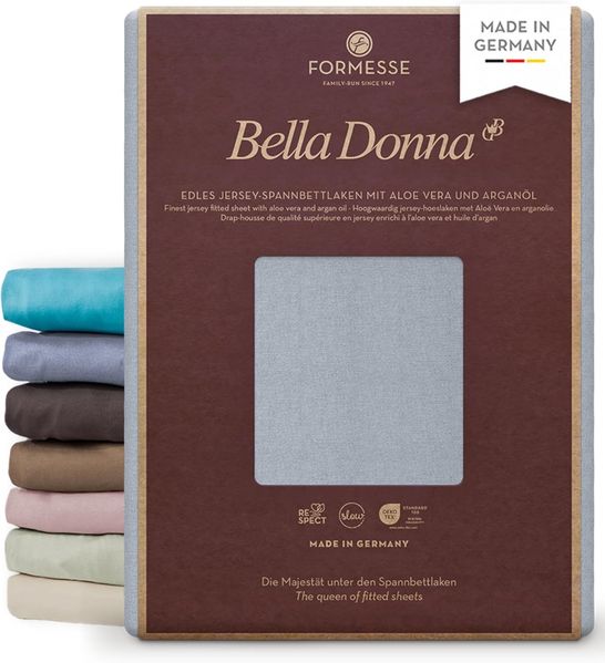 Formesse Bella-Donna Jersey Spannbettlaken|200x220 - 200x240 cm| hellgrau