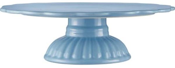 Ib Laursen - Tortenplatte Fuß Mynte Keramik Blue Bell Blau 2079-95 Kuchenplatte