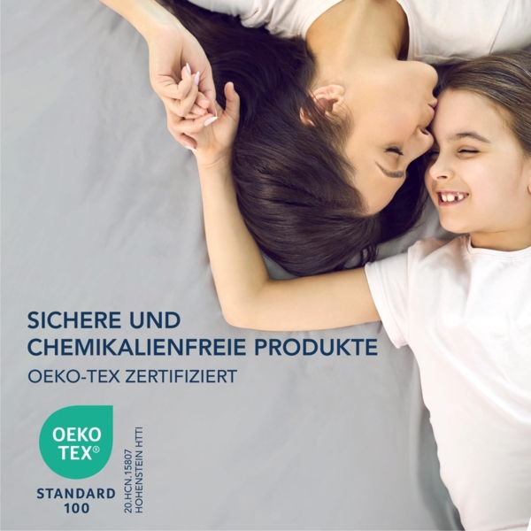 Dreamzie Spannbettlaken 90x190 cm - 35 cm Tiefe Tasche - 100% Mikrofaser Bettlaken - Grau, Schadstoffgeprüft(Oeko TEX), Bettlaken mit Gummizug Bild 6