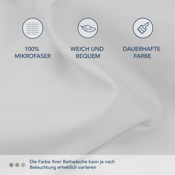 Dreamzie Spannbettlaken 90x190 cm - 35 cm Tiefe Tasche - 100% Mikrofaser Bettlaken - Grau, Schadstoffgeprüft(Oeko TEX), Bettlaken mit Gummizug Bild 4