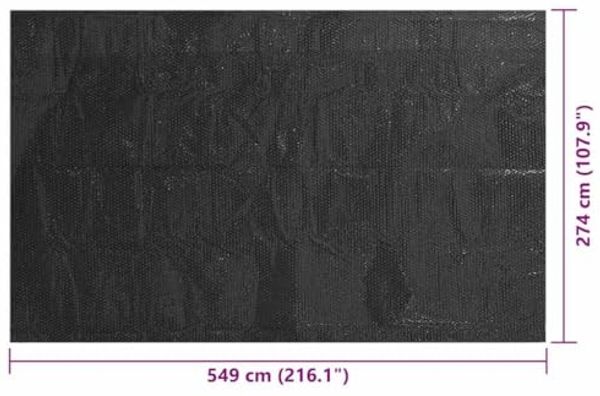 vidaXL Poolabdeckung Schwarz 549x274 cm PE 92165 Bild 3