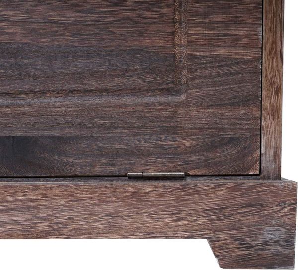 Schuhkipper HWC-H19, Schuhschrank Schuhregal Schuhablage, Massiv-Holz Shabby-Look Korb-Schublade 100x60x24cm ~ braun Bild 10