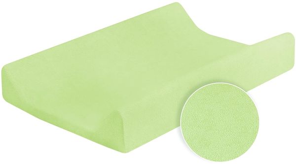Wickelauflage Terry Abdeckung für 70x50 cm Windelwechsler mit angehoben Kanten - Grün