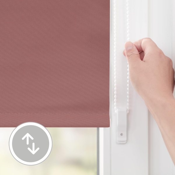Lichtblick Thermo-Rollo Vancouver Altrosa Verdunkelnd & Thermofunktion; Klemm- und schraubbar; Energiesparend, 150x65 cm (LxB) Bild 3