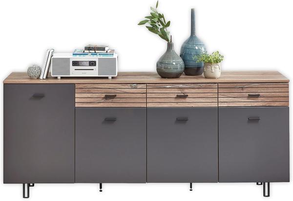 Sideboard LINEA, Cosmos Grey supermatt MDF