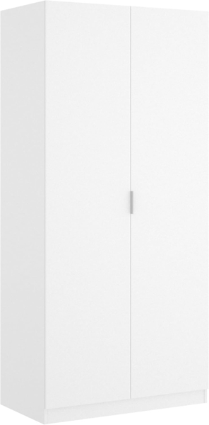 Vente-unique - Kleiderschrank mit 2 Türen - 81 cm - Weiß - LISTOWEL