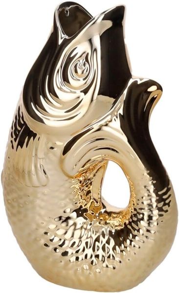 Gift Company Monsieur Carafon Fisch Vase S gold 1,2 Liter