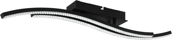 Eglo 99801 LED Deckenleuchte LEJIAS schwarz transparent L:78 B:8cm 3000K