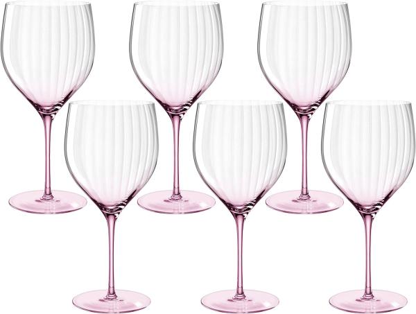 Leonardo Poesia Cocktailglas 6er Set, spülmaschinengeeignete Getränkegläser für Mixgetränke, Höhe 23 cm, 750 ml, rosé, 022378