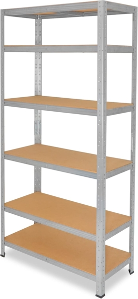 shelfplaza HOME 200x120x40 cm Schwerlastregal in grau-verzinkt mit 6 Böden und 145 kg Traglast pro Boden Bild 7
