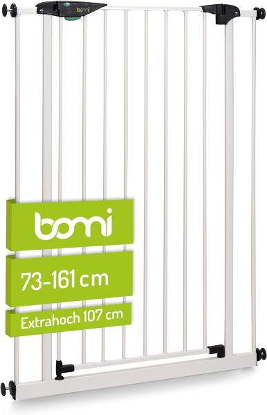 D3901 - Extrahoch 107 cm : Türschutzgitter Mira 133-141 cm Weiß