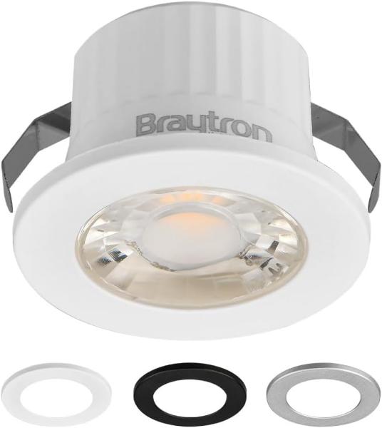 LED Minispot 3W klein Einbauleuchte Einbauspot Einbaustrahler 3 Blenden IP54 230V 3000K