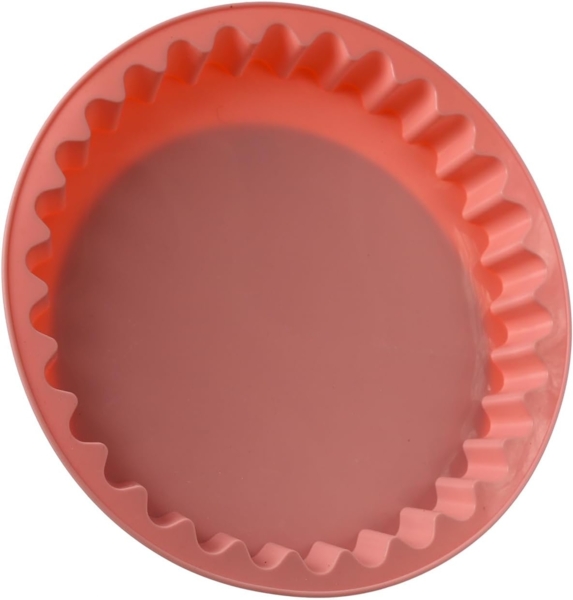 MARELIDA Obstkuchenform Backform Silikon rosa 26,5cm Kuchenform Tarteform Quicheform rund, (1-tlg)
