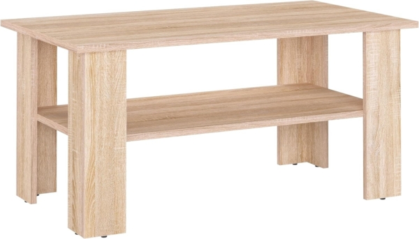 KOMTO Couchtisch Wohnzimmertisch Modern Couchtisch Holz Coffee Table Tisch (Wohnzimmer Beistelltisch Sofatisch Kaffeetisch, Spanplatte, Vienna 90x50x43 cm)