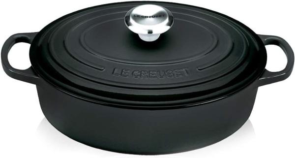 Le Creuset Signature G1ourmet-Bräter oval 27 cm schwarz