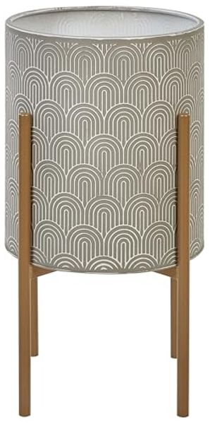 Blumentopf mit Beinen AUBRIETA Metall 31 cm Grau