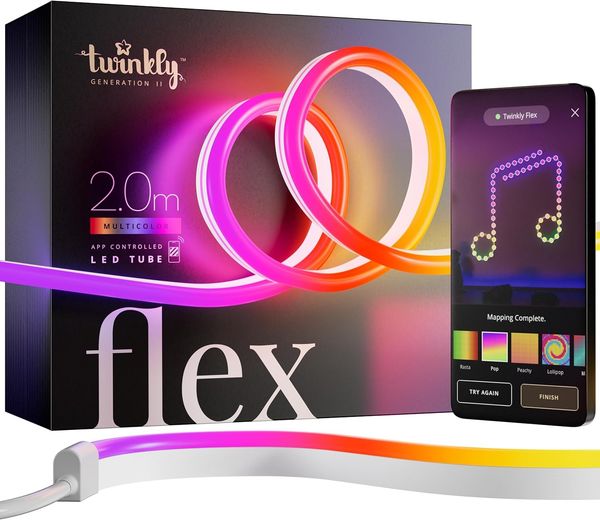 Twinkly Flex, Girlande, Weiß, Universal, IP20, Weiß, Blau, Grün, Rot
