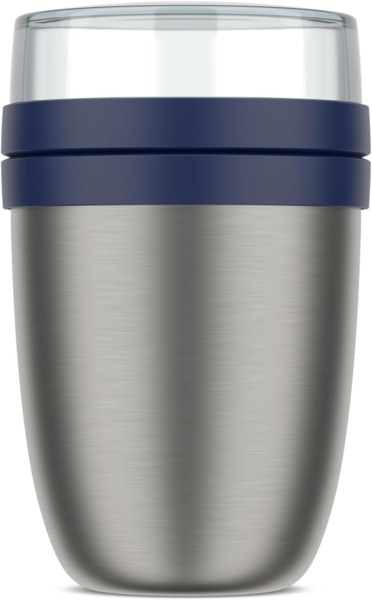 Mepal - Thermobehälter Ellipse - Thermo Lunchpot - Praktischer Joghurtbecher & Suppenbecher zum Mitnehmen - 6-8 Stunden heiß & 12 Stunden kalt - 500 + 200 ml - Vivid blue