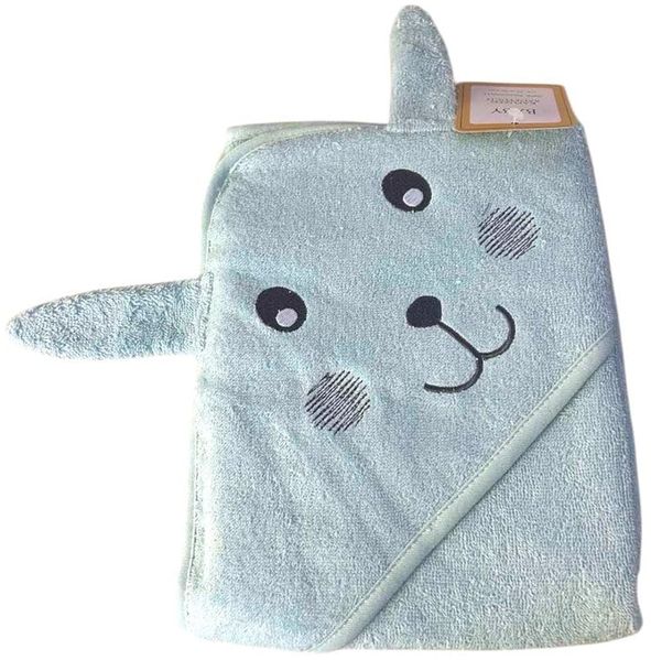 Baby Kapuzenbadetuch mit niedlichem Tier » Badetuch 76 x 76 cm » Kleinkind Bade Handtuch mit Kapuze » 100% reine Baumwolle - Hase