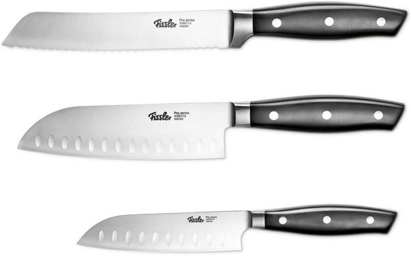Fissler Messer-Set Profi Messer - Edelstahl Messer mit Spezialklinge, Messerset, Küchenmesser Fleischmesser, Allzweckmesser Sushi Messer