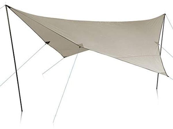 yourGEAR Sonnensegel yourGEAR Sonnensegel Atrani 3x3 m Tarp 2 Aufstellstangen Wasserdicht