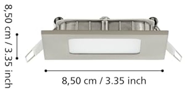 Eglo 94519 LED Einbauleuchte FUEVA 1 nickel-matt, 2,7W 85x85 mm quadratisch 3000K Bild 6