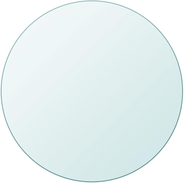 vidaXL Tischplatte aus gehärtetem Glas rund 800 mm 243629