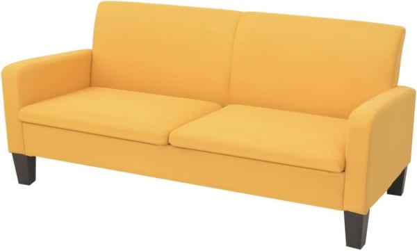 vidaXL 3-Sitzersofa 180 x 65 x76 cm Gelb 244713