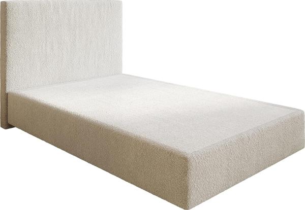 Boxspringgestell Dream-Well 120x200 cm Bouclé Creme-Weiß