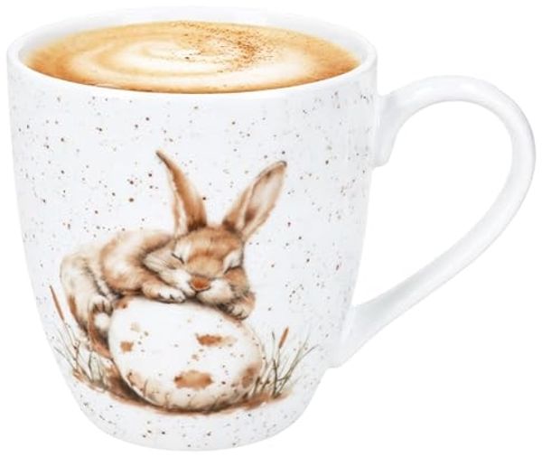 Ritzenhoff & Breker Becher Ritzenhoff Jumbobecher Bunny weiß 400 ml Porzellan Hase Oster-Geschirr, Porzellan