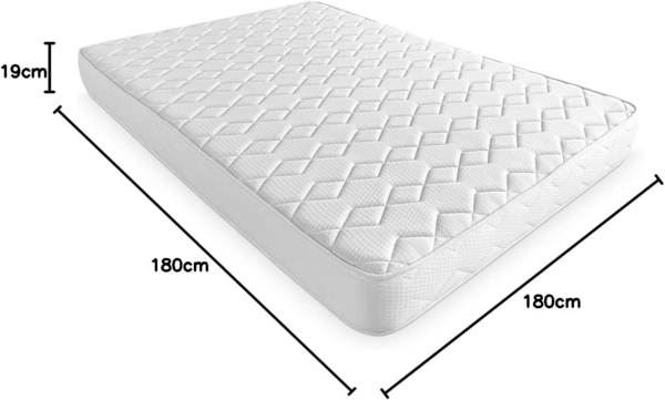 DUÉRMETE ONLINE Schlaft Online-Viskoelastische Matratze Sena wendbar | fest und komfortabel | mittlere bis hohe Festigkeit | Winter-/Sommerseite, weiß, 180x180 Bild 7