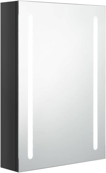 vidaXL LED-Spiegelschrank fürs Bad Glänzend Schwarz 50x13x70 cm 326496