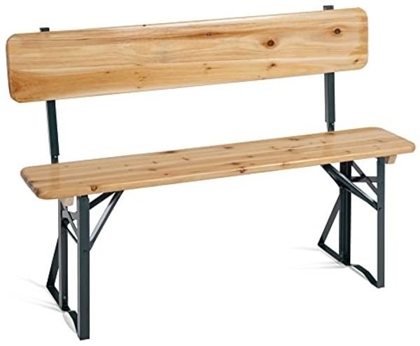 Stagecaptain Sitzbank "Hirschgarten" Bierzeltbank mit Lehne 119 cm (2-St), Gartensitzbank, Campingbank, Gartenbank zusammenklappbar