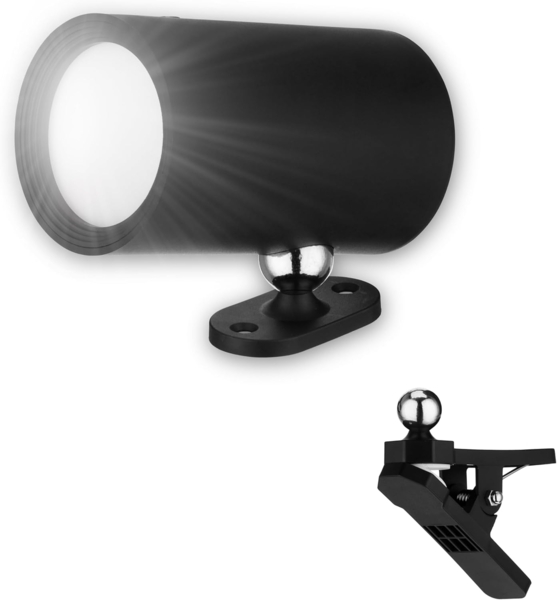 REV LED Akku Clip Leuchte mit Schalter, schwarz 2014100400