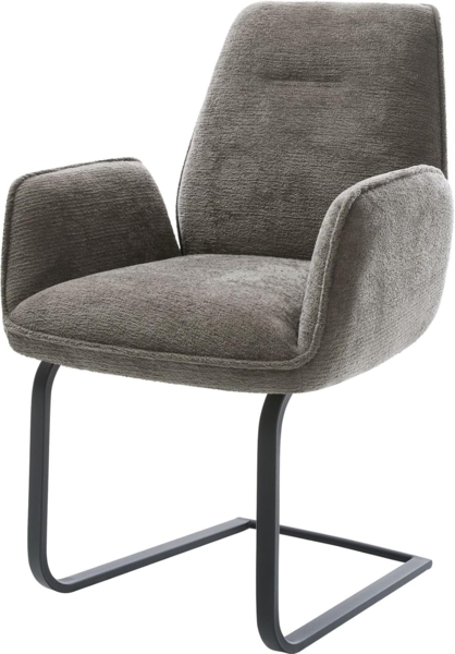 Freischwinger Zoa-Flex Bouclé Soft Schlamm Freischwinger flach Schwarz Taschenfederkern