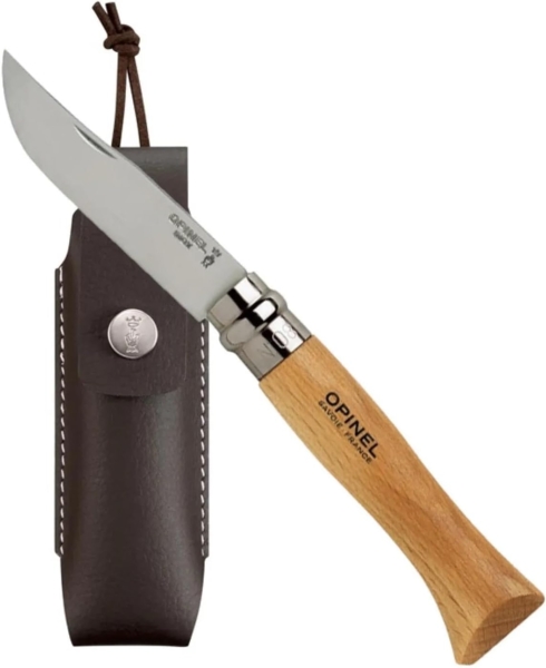 Opinel Taschenmesser No. 08 inkl. Etui mit Edelstahlklinge