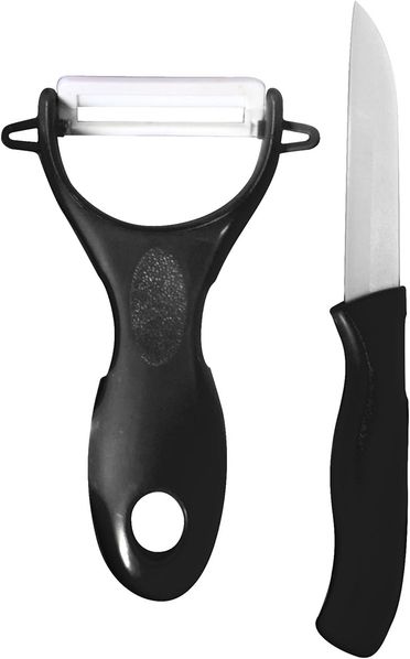 COOK CONCEPT Messer mit Schäler, Schwarz-Weiss, One Size, KD3118