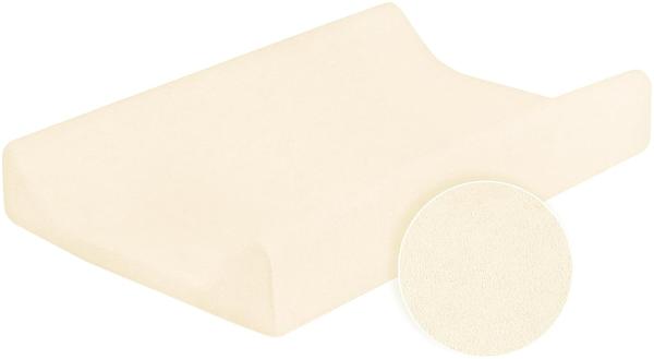 Wickelauflage Terry Abdeckung für 70x50 cm Windelwechsler mit angehoben Kanten - Creme Bild 1