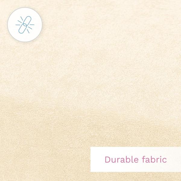 Wickelauflage Terry Abdeckung für 70x50 cm Windelwechsler mit angehoben Kanten - Creme Bild 7