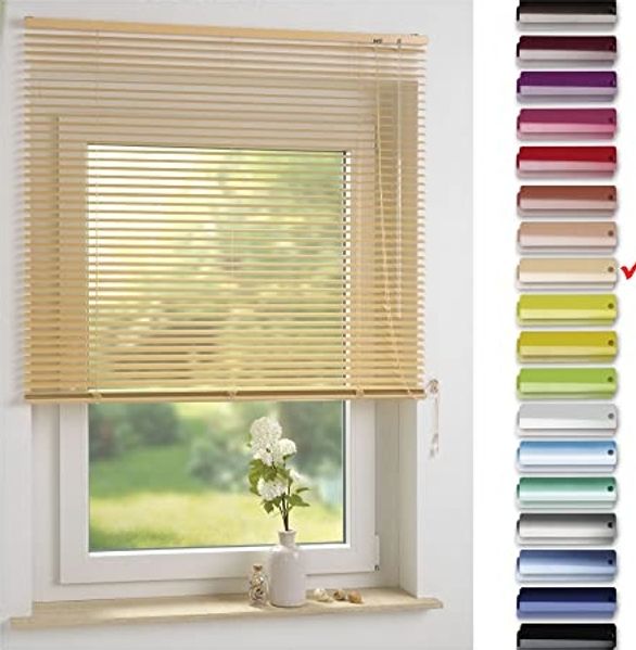 Liedeco Jalousie Aluminium-Jalousie, mit Bohren, freihängend, Aluminium