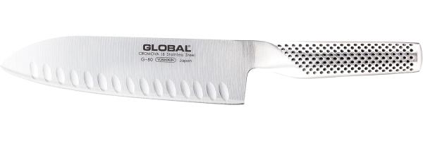 GLOBAL G-80 Santokumesser schräge Kullen 18 cm